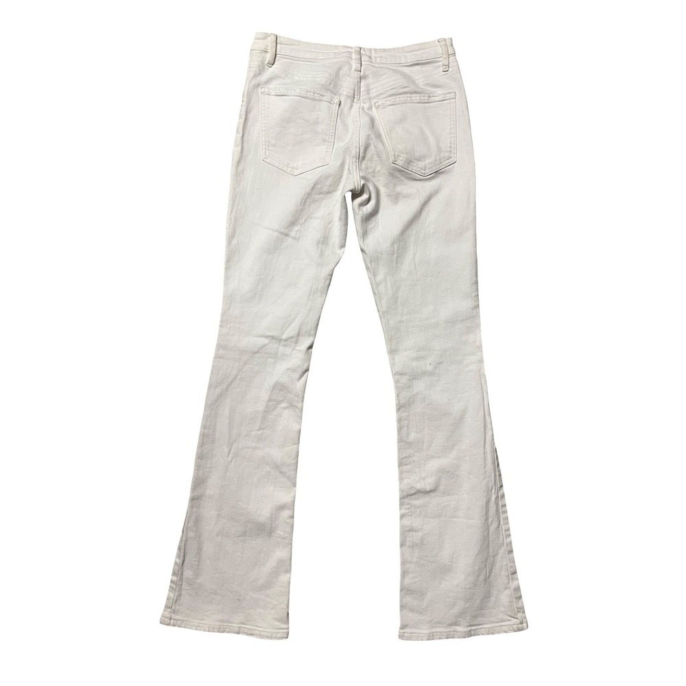 Free People We The Free Penny Flare Jeans White Stretch Denim Womens Size 28